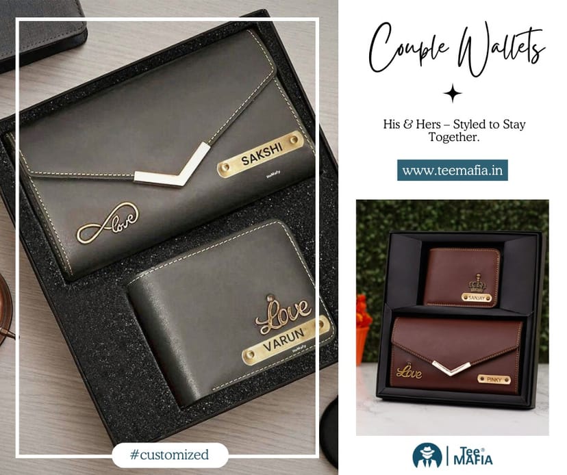 Couple’s Personalized Wallet Set - Image 1